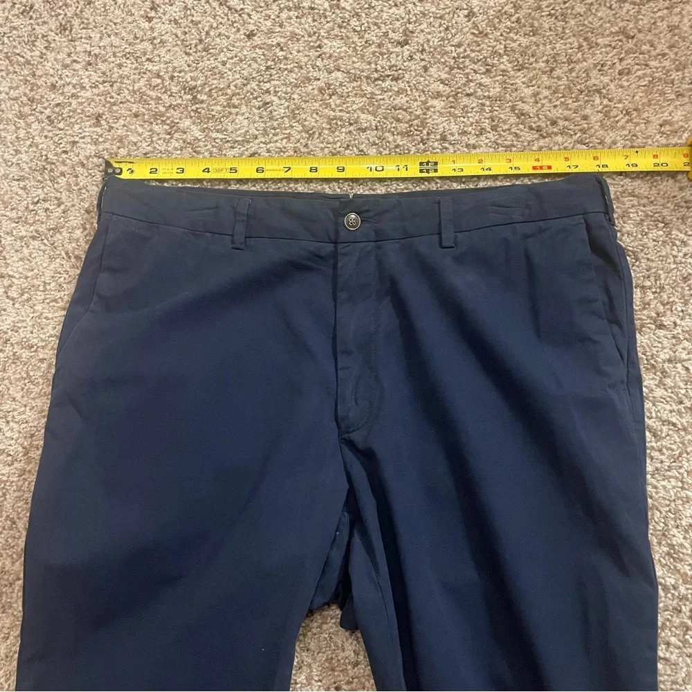 PETER MILLAR  GOLF FLAT FRONT TROUSER PANTS NAVY BLUE 36 X 35 SLIM FIT